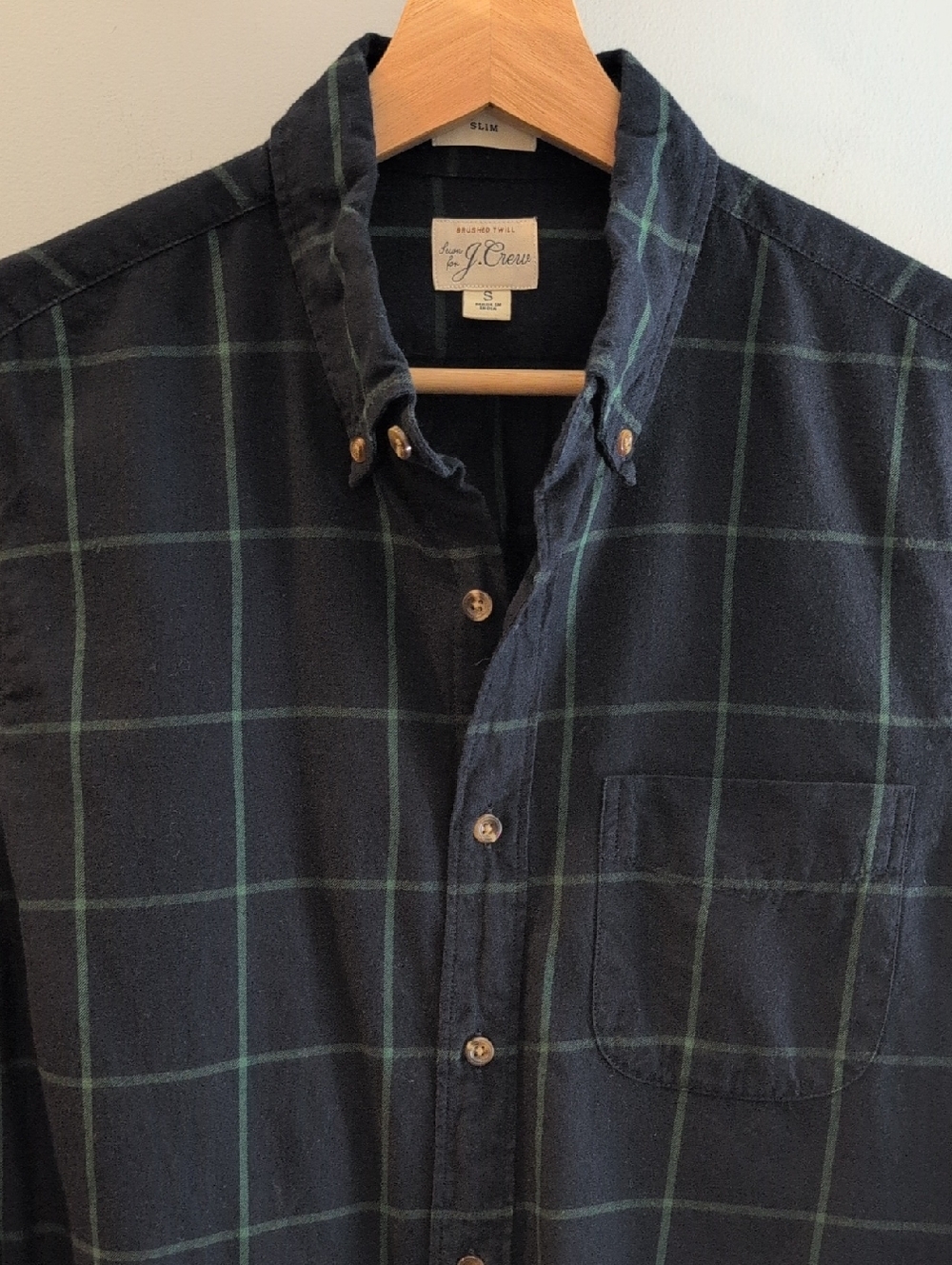 J. Crew Men's Small Slim Fit Brushed Twill Button Down Shirt Style #BJ789 - Picture 5 of 14